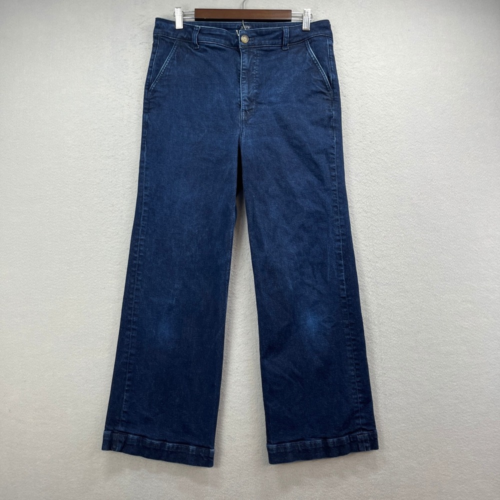 J. Crew Factory Dark Blue Wide Leg Jeans